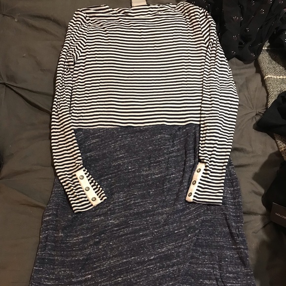 Anthropologie Mixed Fabric Dress - Picture 3 of 9